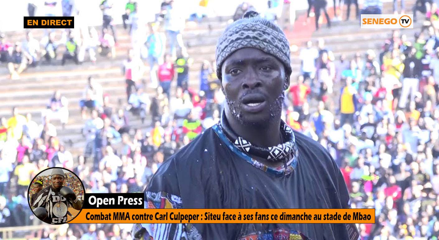 Combat MMA Contre Carl Culpeper: Revivez l’open presse de Siteu