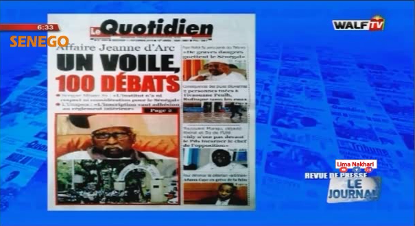 Revue de Presse Français Walf TV du Mercredi 11 Septembre 2019 (Video)