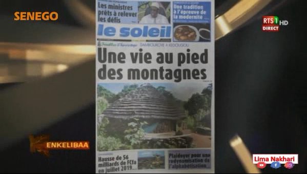 Revue de Presse Français Rts1 du Lundi 09 Septembre 2019 (Video)
