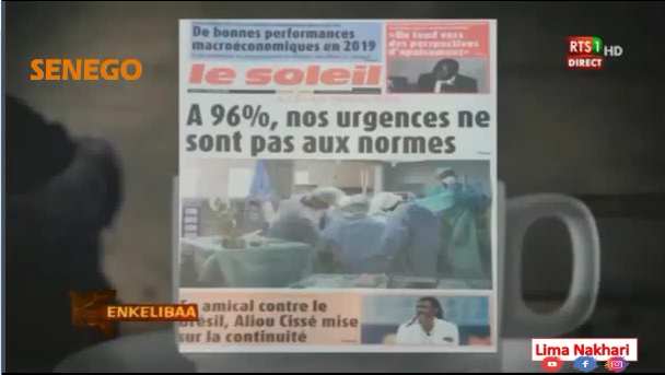 Revue de Presse Français Rts1 du Mardi 01 Octobre 2019 (Video)