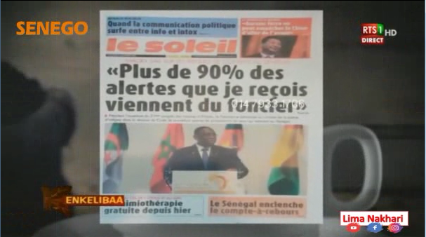 Revue de Presse Français Rts1 du Mercredi 02 Octobre 2019 (Video)