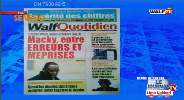 Revue de Presse Français Walf TV du Jeudi 10 Octobre 2019 (Video)