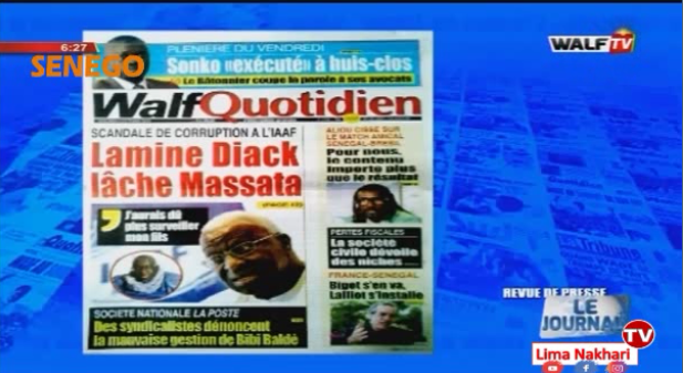 Revue de Presse Français Walf TV du Mercredi 09 Octobre 2019 (Video)