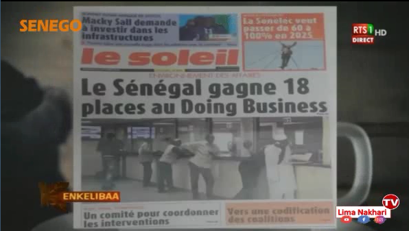 Revue de Presse Français Rts1 du Vendredi 25 Octobre 2019 (Video)