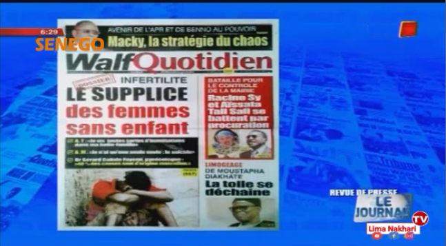 Revue de Presse Français Walf TV du Mercredi 30 Octobre 2019 (Video)