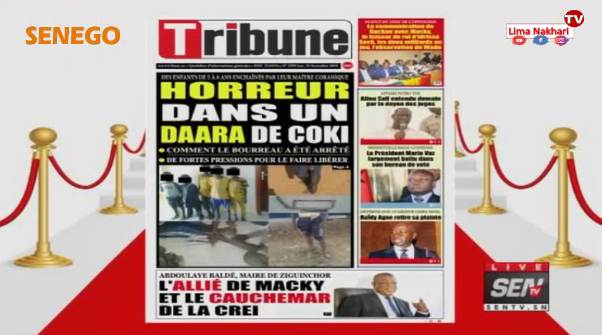 Revue de Presse Français Sen TV du Lundi 25 Novembre 2019 (Video)