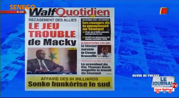 Revue de Presse Français Walf TV du Jeudi 14 Novembre 2019 (Video)