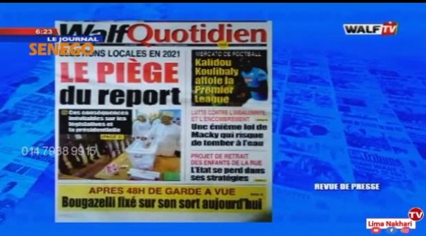 Revue de Presse Français Walf TV du Vendredi 22 Novembre 2019 (Video)