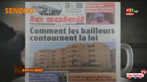 Revue de Presse Français Rts1 du Lundi 04 Novembre 2019 (Video)