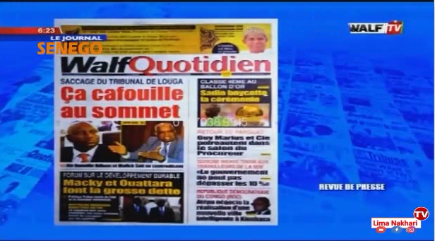 Revue de Presse Français Walf TV du Mardi 03 Décembre 2019 (Video)