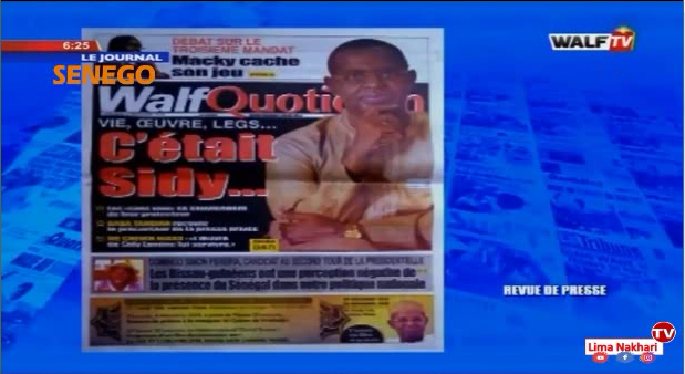 Revue de Presse Français Walf TV du Mercredi 04 Décembre 2019 (Video)