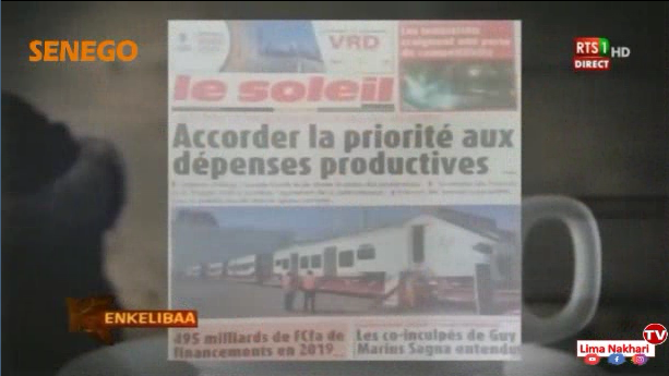 Revue de Presse Français Rts1 du Jeudi 19 Décembre 2019 (Video)