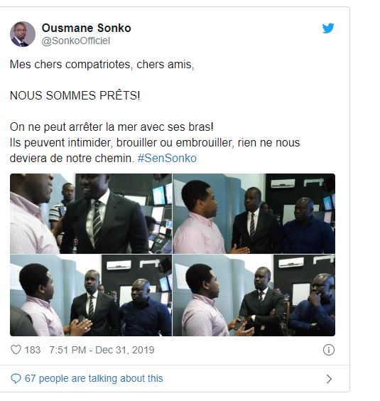 sonko - Sanction à DMedia : Sonko apporte la réplique...