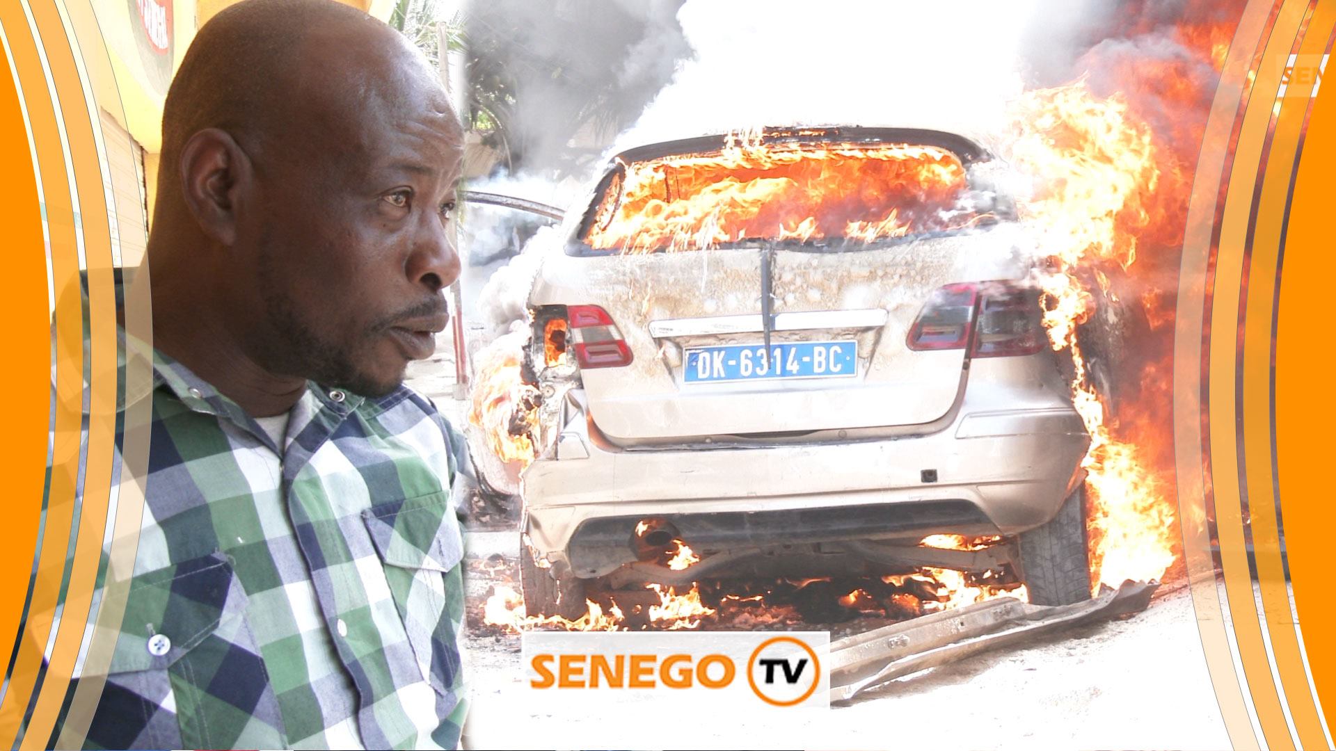 Hlm Grand-Yoff : Une voiture prend feu (vidéo)