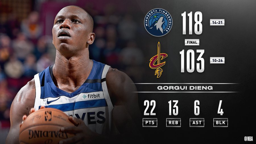 Nba : Gorgui Sy Dieng s’offre encore une grosse performance (Vidéo)