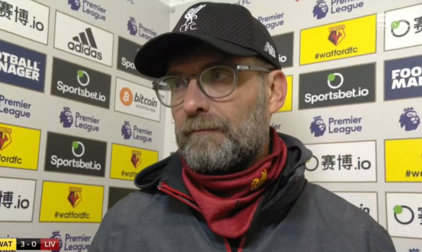 PL : La réaction de Jürgen Klopp après la fin de série d’invincibilité de Liverpool…
