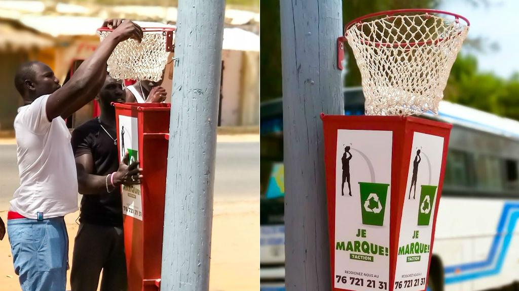 Sénégal: Ce jeune homme invente la « Poubelle-Basket » pour lutter contre l’insalubrité