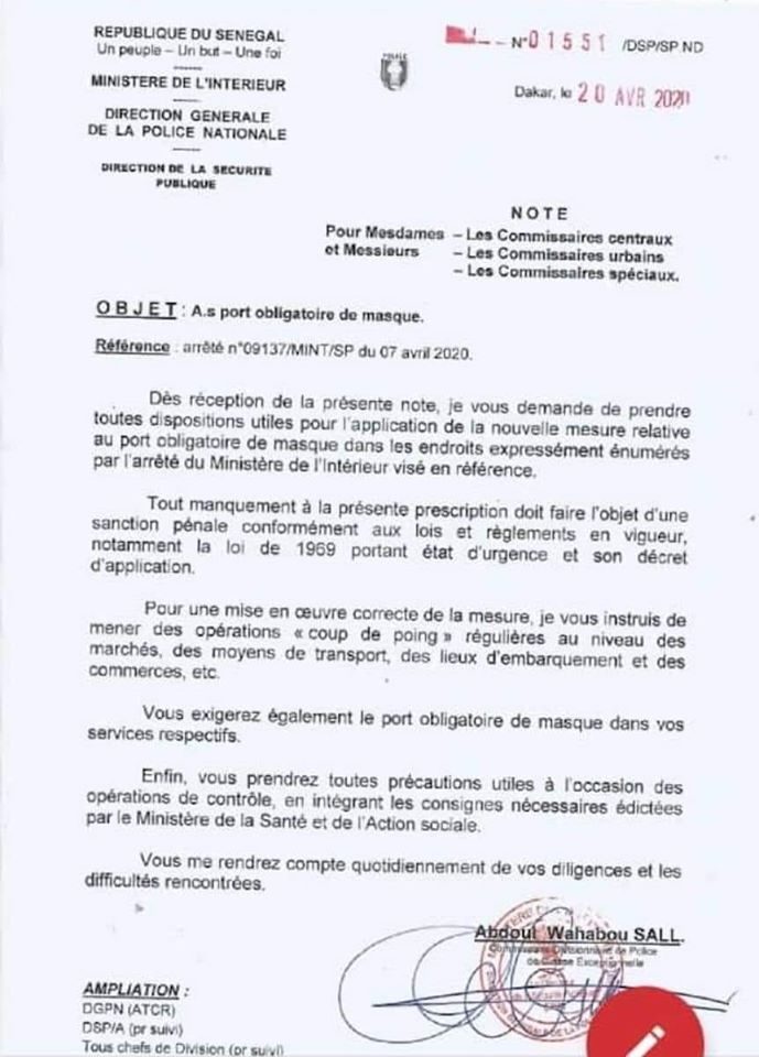 Exemple De Note De Service Port Du Masque Obligatoire En Entreprise