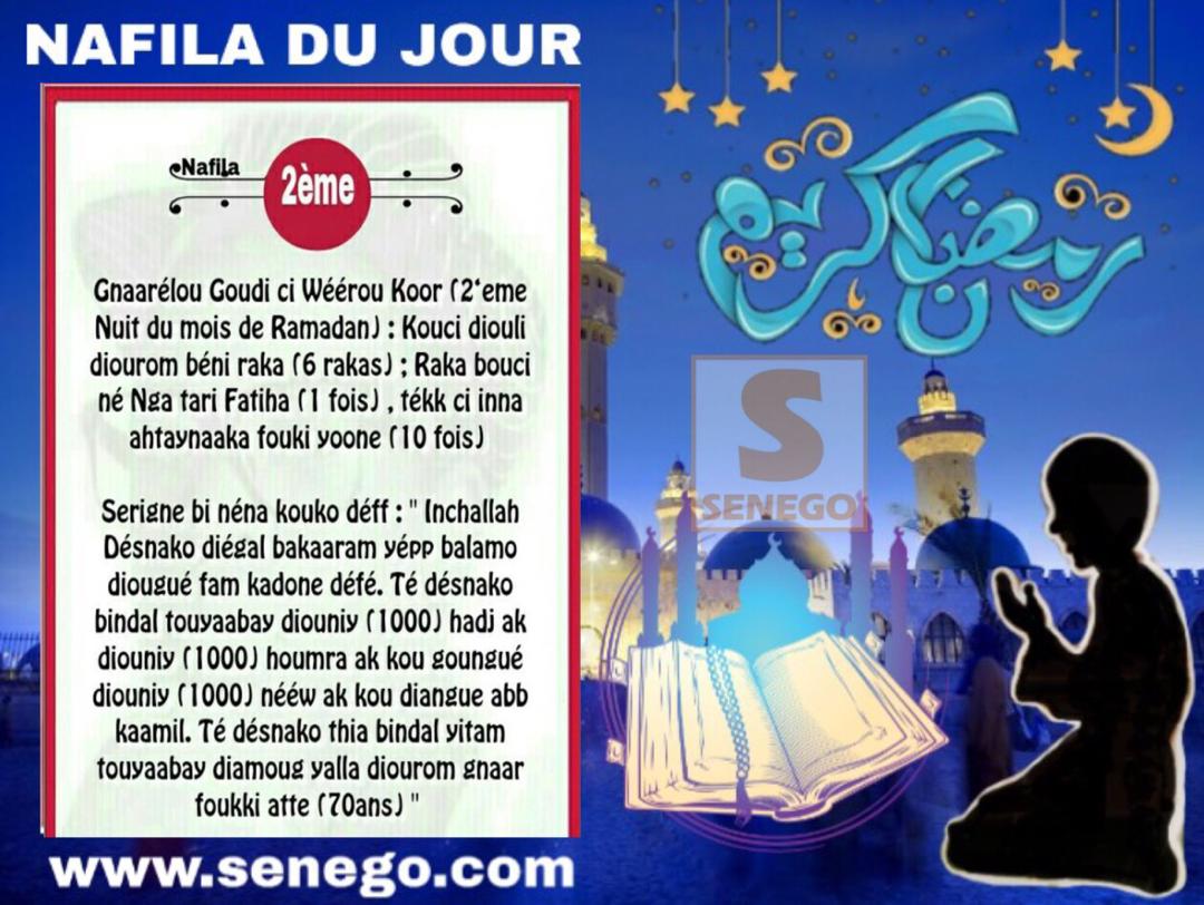 Ramadan: Voici le « Nafila » du Samedi 25 Avril 2020