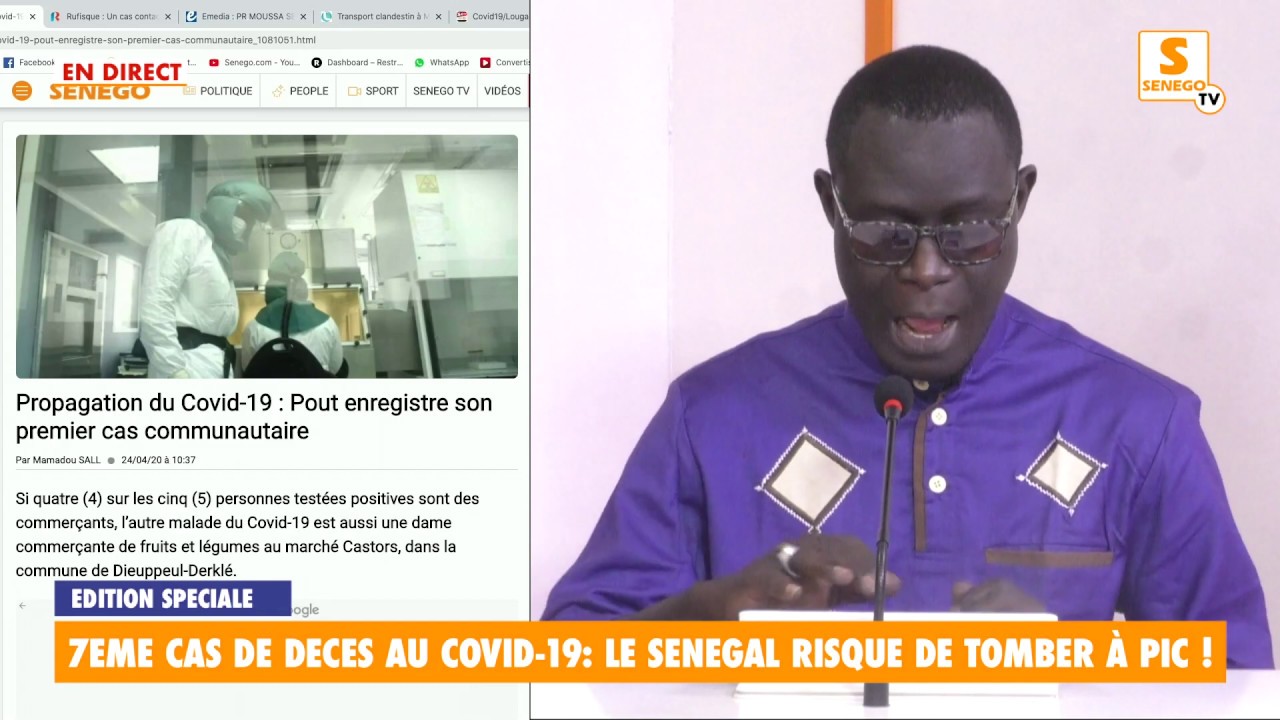 Fëuss Net : Absence service réanimation à Ziguinchor, 7e décès du Covid-19 font l’actualité (Senego Tv)