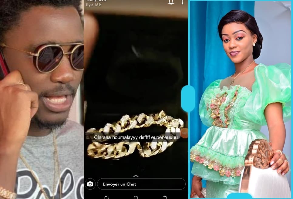 Anniversaire : Clara (Idoles) offre un bracelet en or serti de diamant à Wally Seck