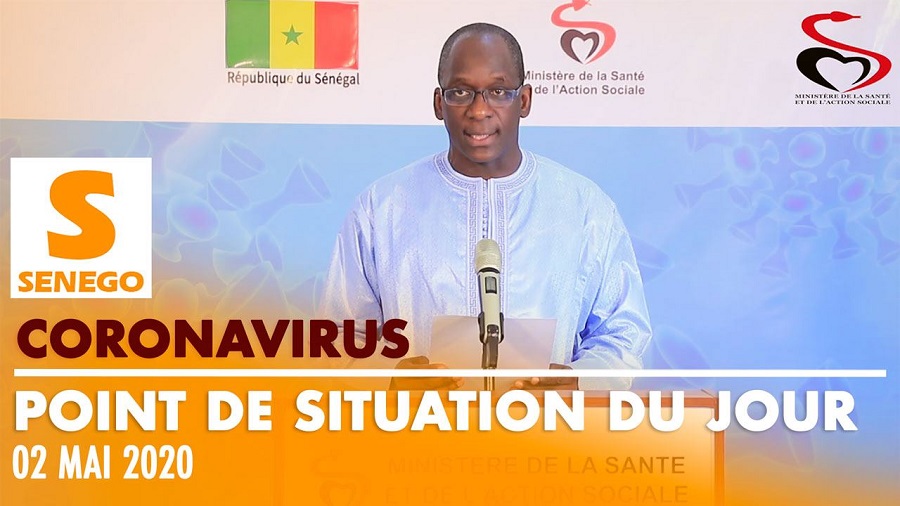 Covid-19 – Point Situation : Le Sénégal enregistre 91 nouveaux cas ce samedi 02 mai 2020 (Senego-TV)