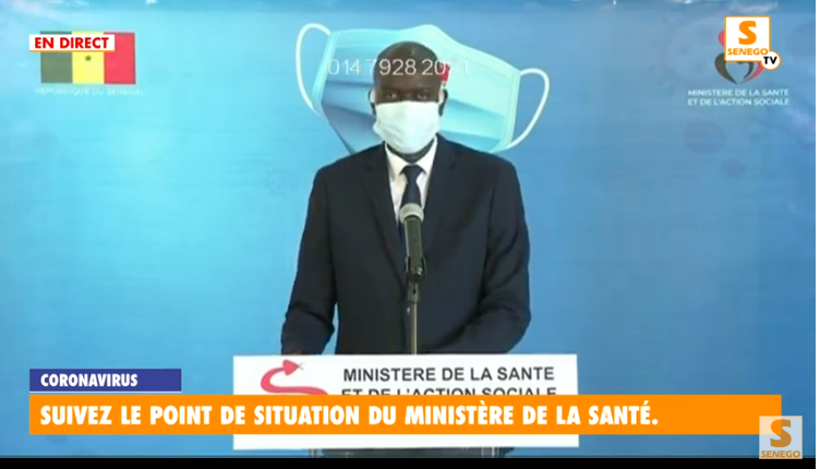 Covid-19 : Le Sénégal totalise 2714 cas déclarés positifs, ce mercredi 20 mai (Senego Tv)