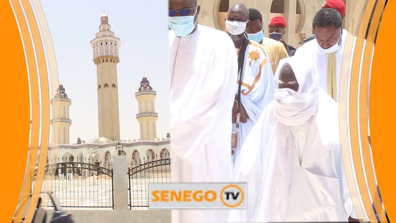Senego TV – Prière du vendredi à Touba avec masques, gel et distanciation. Regardez !