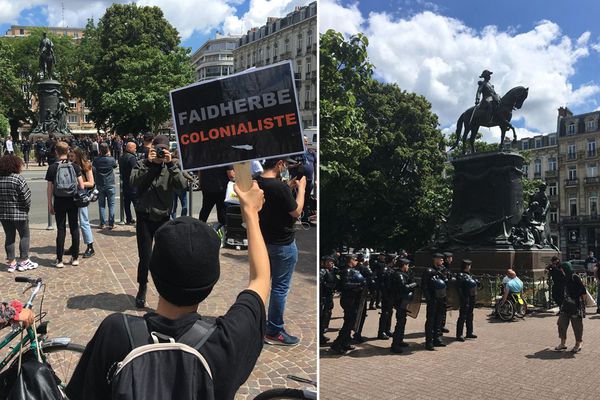 Vidéo : Manifestation à Lille pour le retrait d’une statue du général Faidherbe