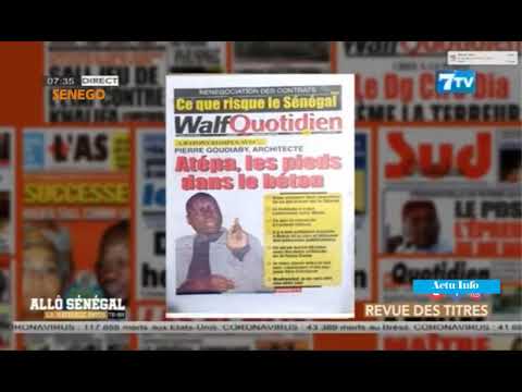 Revue de Presse 7Tv en français du Mardi 16 juin 2020 (Vidéo)