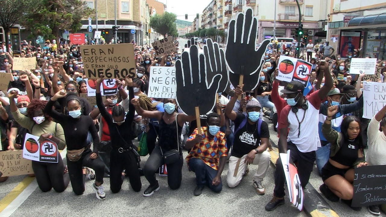 Espagne : Manifestation en hommage à El Hadji Ndiaye et Georges Floyd… (Vidéo)