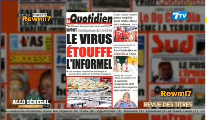 Revue de Presse 7Tv en français du Jeudi 23 Juillet 2020 (Vidéo)