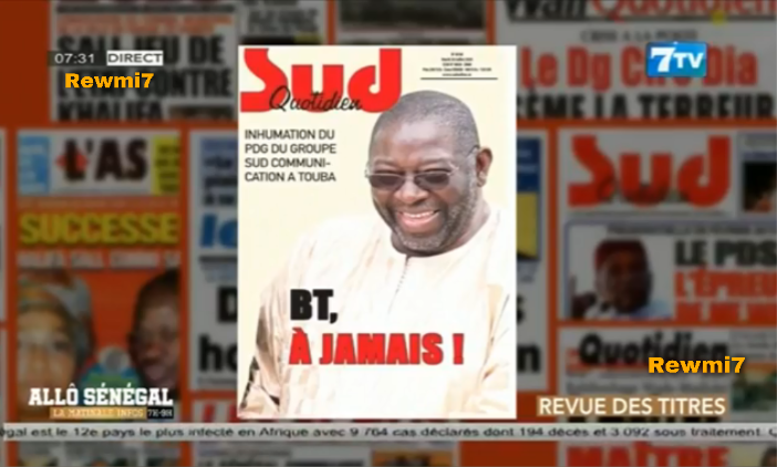 Revue de Presse 7Tv en français du Mardi 28 Juillet 2020 (Vidéo)