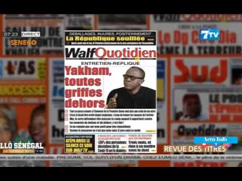 Revue de Presse 7Tv en français du Lundi 06 Juillet 2020 (Vidéo)