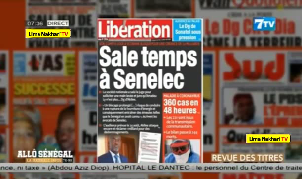 Revue de Presse 7Tv du Vendredi 14 Août 2020 (Vidéo)