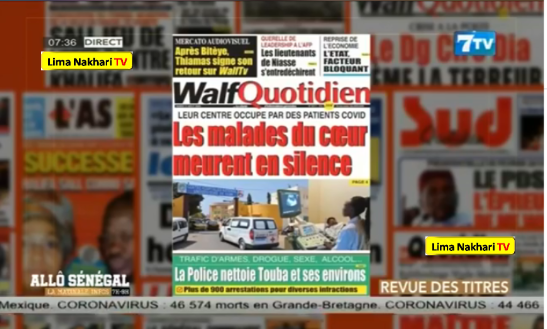 Revue de Presse 7Tv du Mardi 11 Août 2020 (Vidéo)