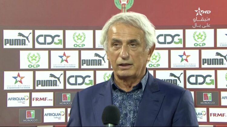 Vahid Halilhodzic, coach du Maroc, regrette l’agressivité inutile dans le match