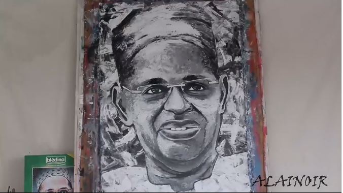 L’artiste peintre Alainoir rend un vibrant hommage à Sidy Lamine Niass (Vidéo)