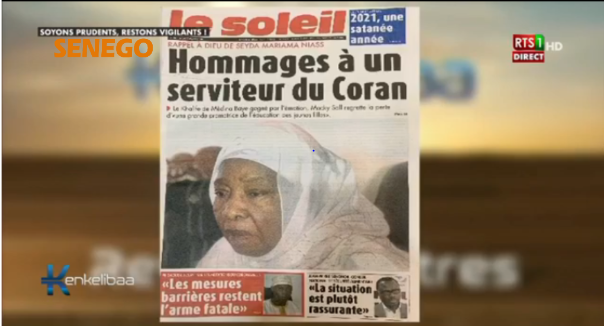 Revue de Presse Rts1 du Lundi 28 Décembre 2020 (Vidéo)