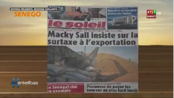 Revue de Presse Rts1 du Jeudi 10 Décembre 2020 (Vidéo)