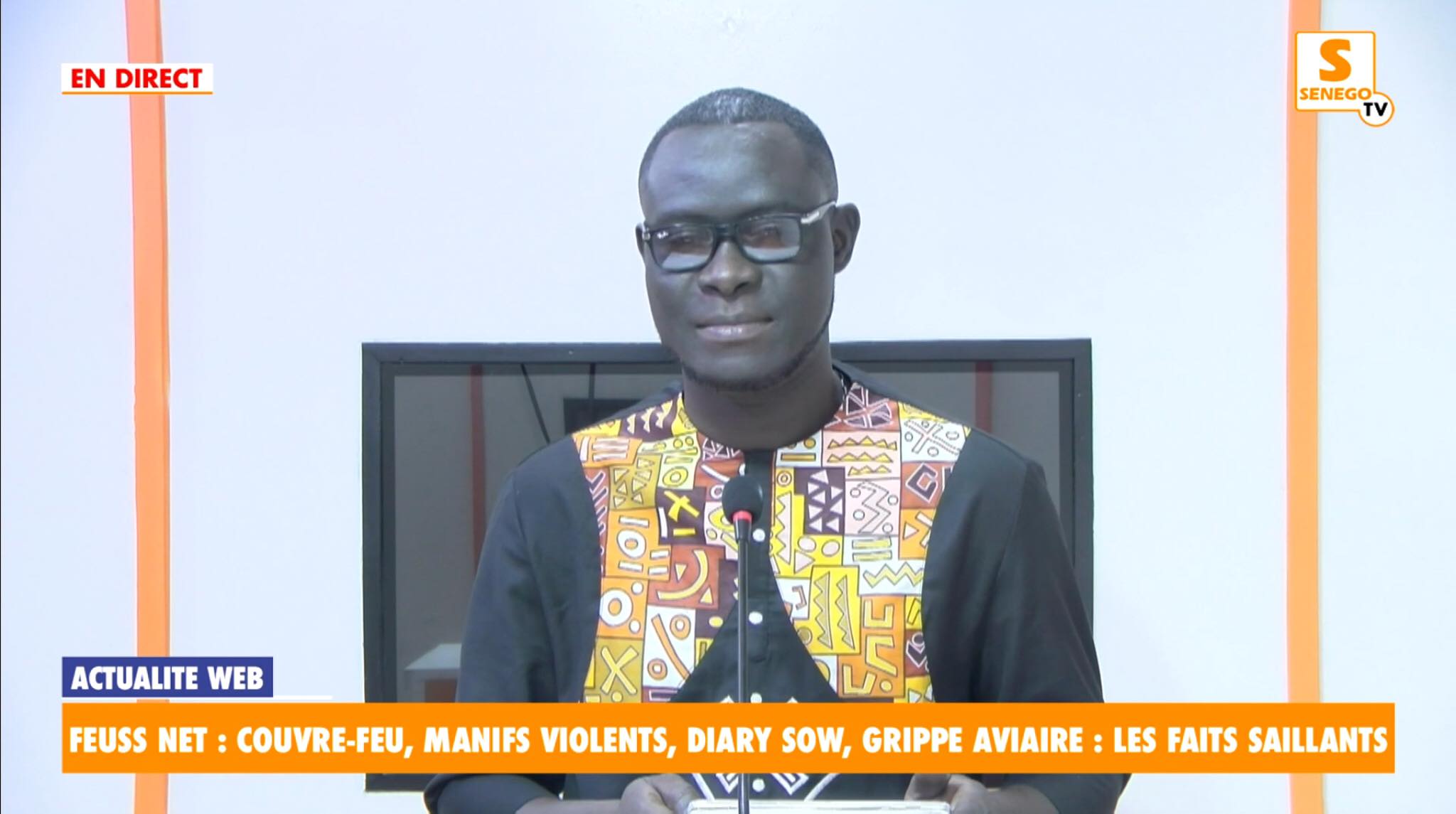 Feus Net : Couvre-feu, manifs violentes, Diary Sow, grippe aviaire : Les faits saillants (Senego-TV)