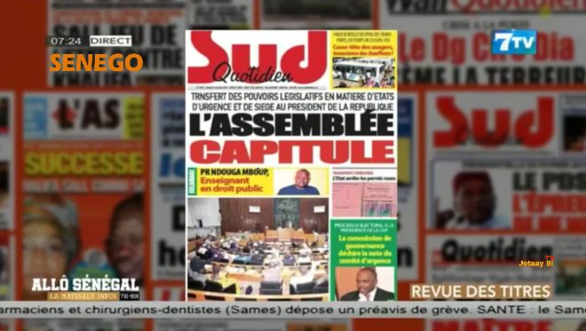 Revue de Presse 7TV en français du Mardi 12 Janvier 2021 (Vidéo)