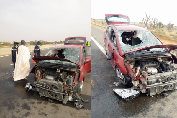 Autoroute à péage : Le Saltigué Koromack Faye victime d’un accident (Vidéo+photos)