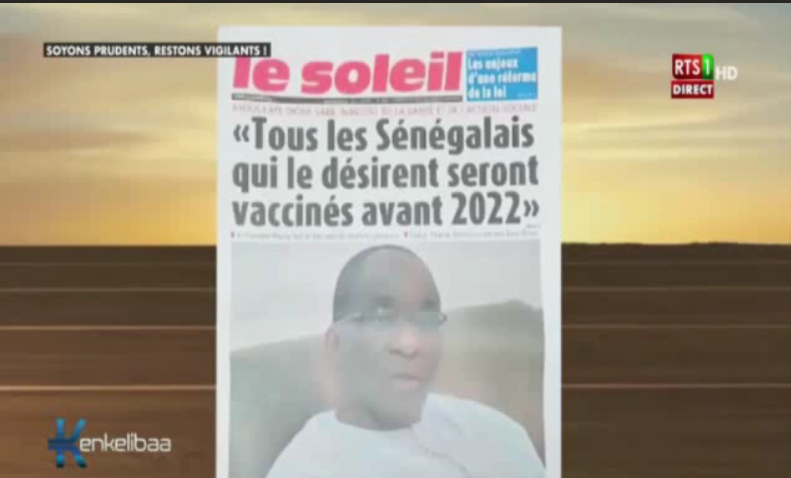 Revue de Presse Rts1 en français du Lundi 22 Février 2021 (Vidéo)