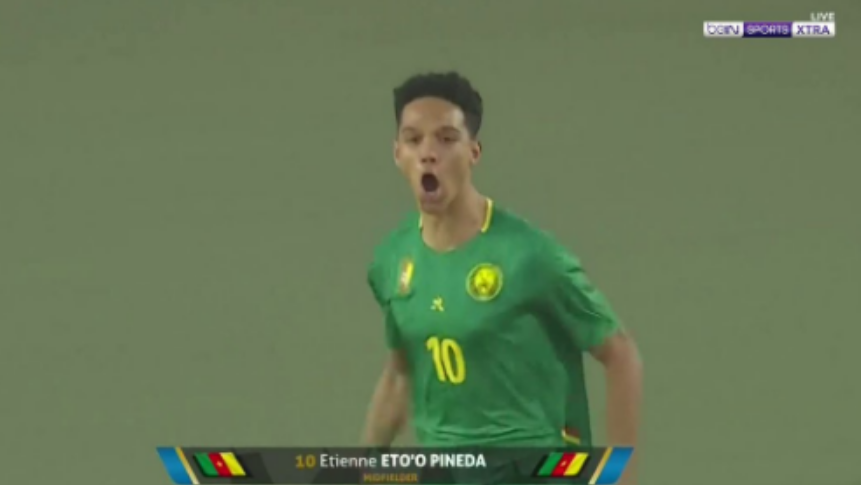 Le magnifique coup-franc du fils d’Eto’o avec les U20 du Cameroun (vidéo)