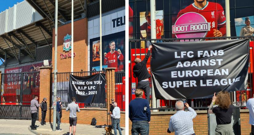 Super League : Les fans de Liverpool ont protesté contre cette proposition