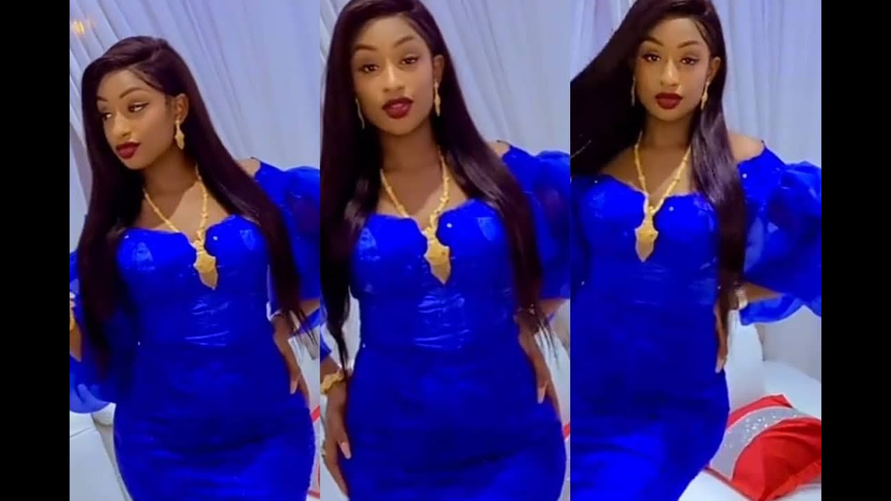 (Vidéo) : Fatou Mbaye, l’épouse de Kara Mbodj étincelante dans une robe bleue