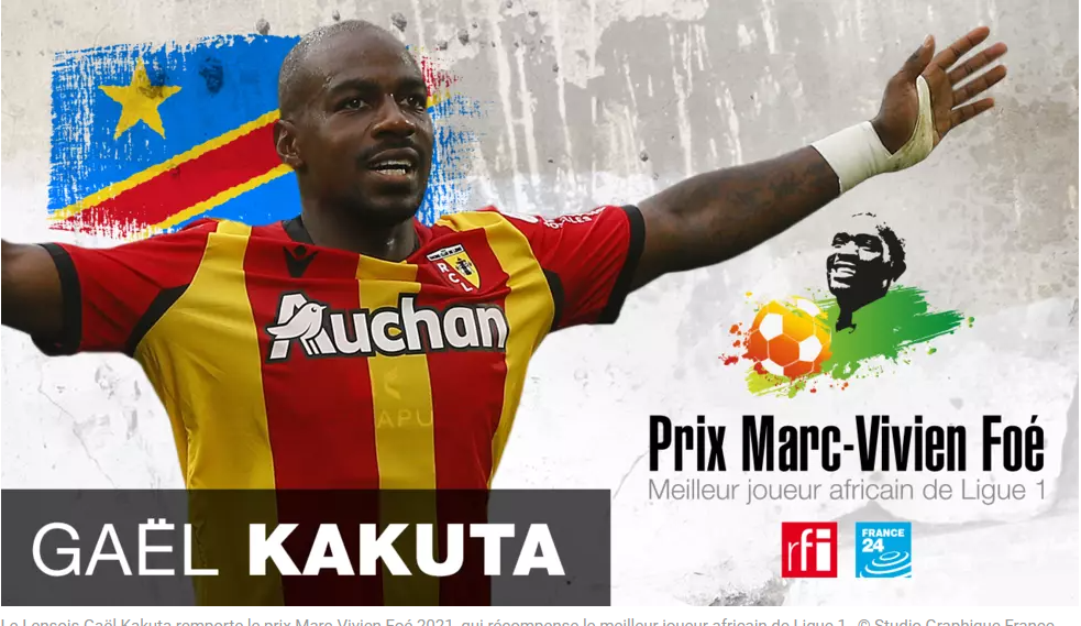 Foot : Gaël Kakuta, lauréat du Prix Marc-Vivien Foé 2021