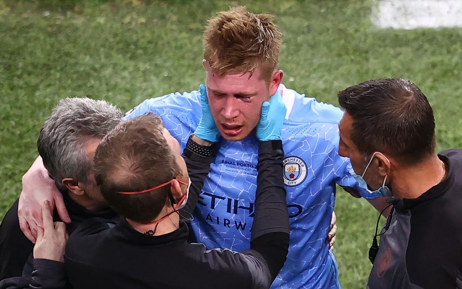 LDC : Kevin De Bruyne annonce souffrir d’une fracture du nez et d’une fracture de l’orbite gauche