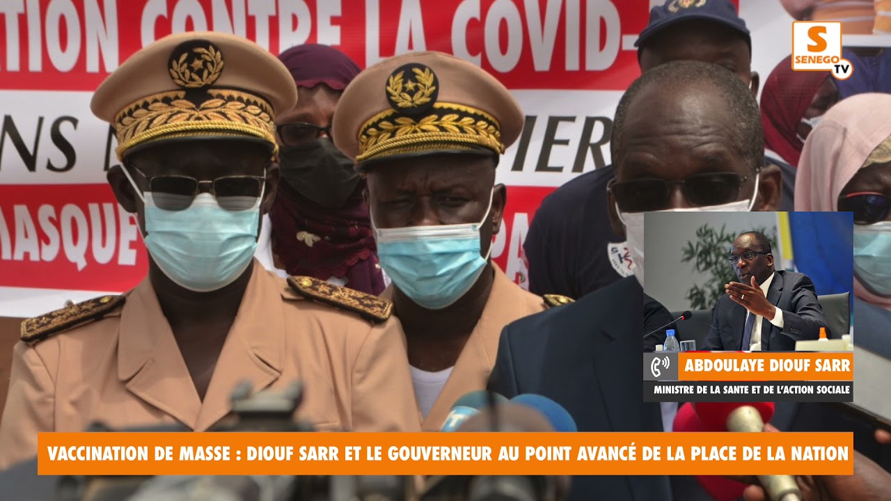 Vaccin contre corona : Diouf Sarr au point avancé de la Place de la Nation (Senego TV)